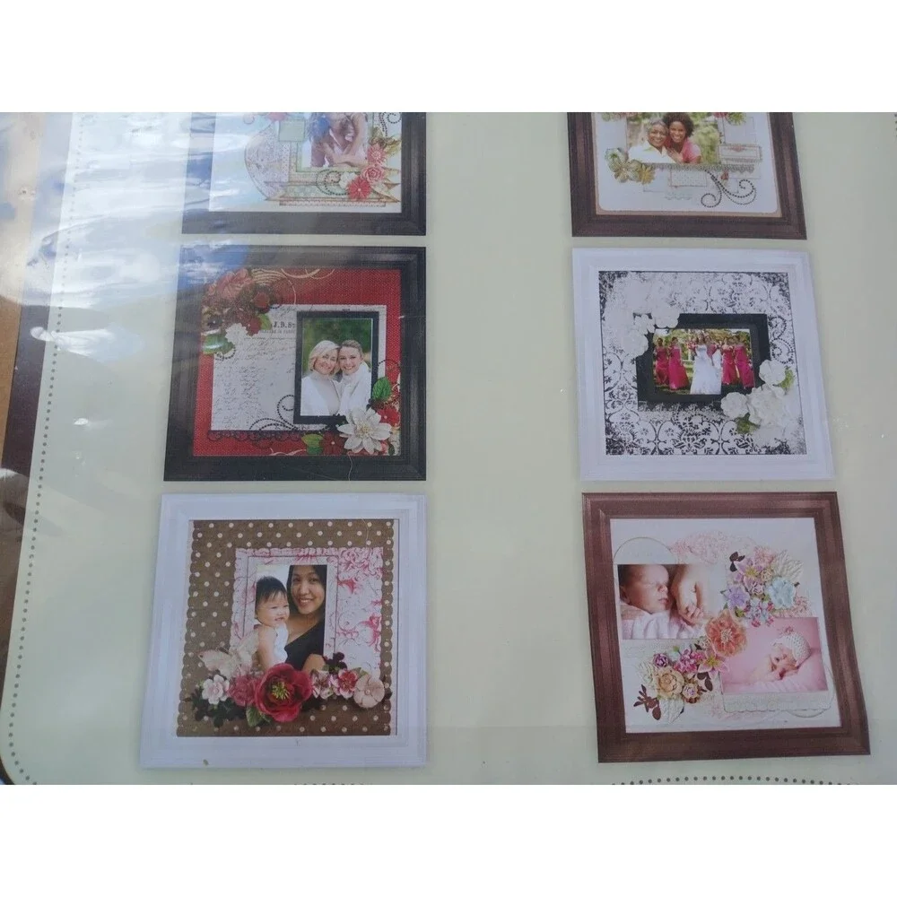 3D Butterflies & Flowers Just Add Photo Recollections-Framed Scrapbook Page-New